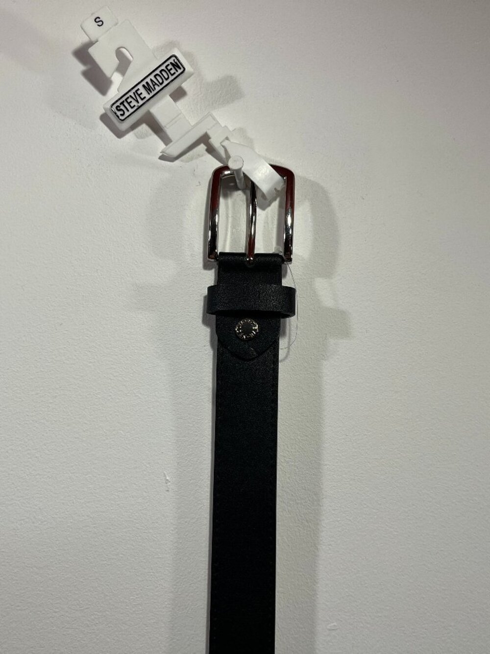 Steve Madden Men's Black Faux Leather Belt - Size Small - NWT